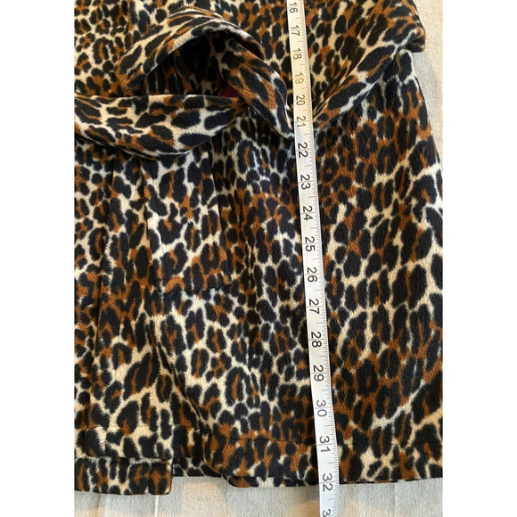 BETSEY JOHNSON Fleece Robe Womens S Small Leopard Print w Belt & Hood Soft Robe - Picture 15 of 16
